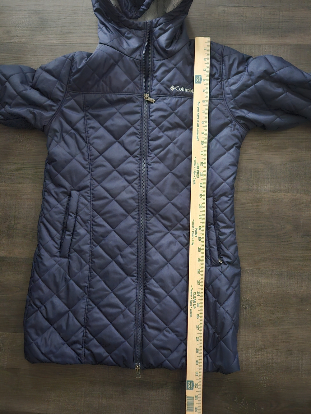 Columbia Women's Copper Crest Hooded Quilted Long Jacket – Dark Navy Blue, Size - Picture 11 of 11
